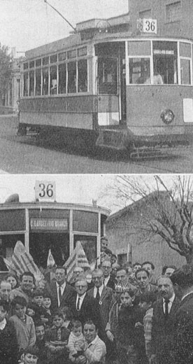 El coche 595 se salv del `museo ya que fue utilizado en la lnea de tranva histrico por la calle Carlos Gardel - Foto archivo AUAR